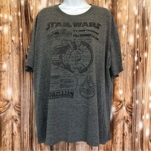 Disney Star Wars Corellian Millennium Falcon Schematic Tee